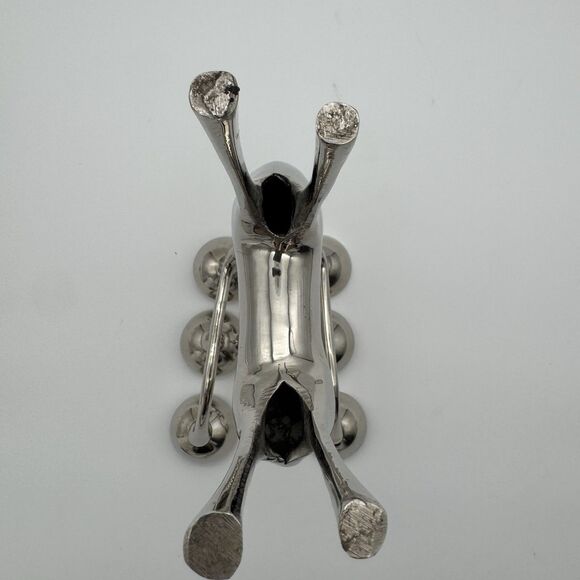 Reindeer Candle Holder Silver Tone 6 Point Metal Christmas Holiday Candelabra - Picture 6 of 8